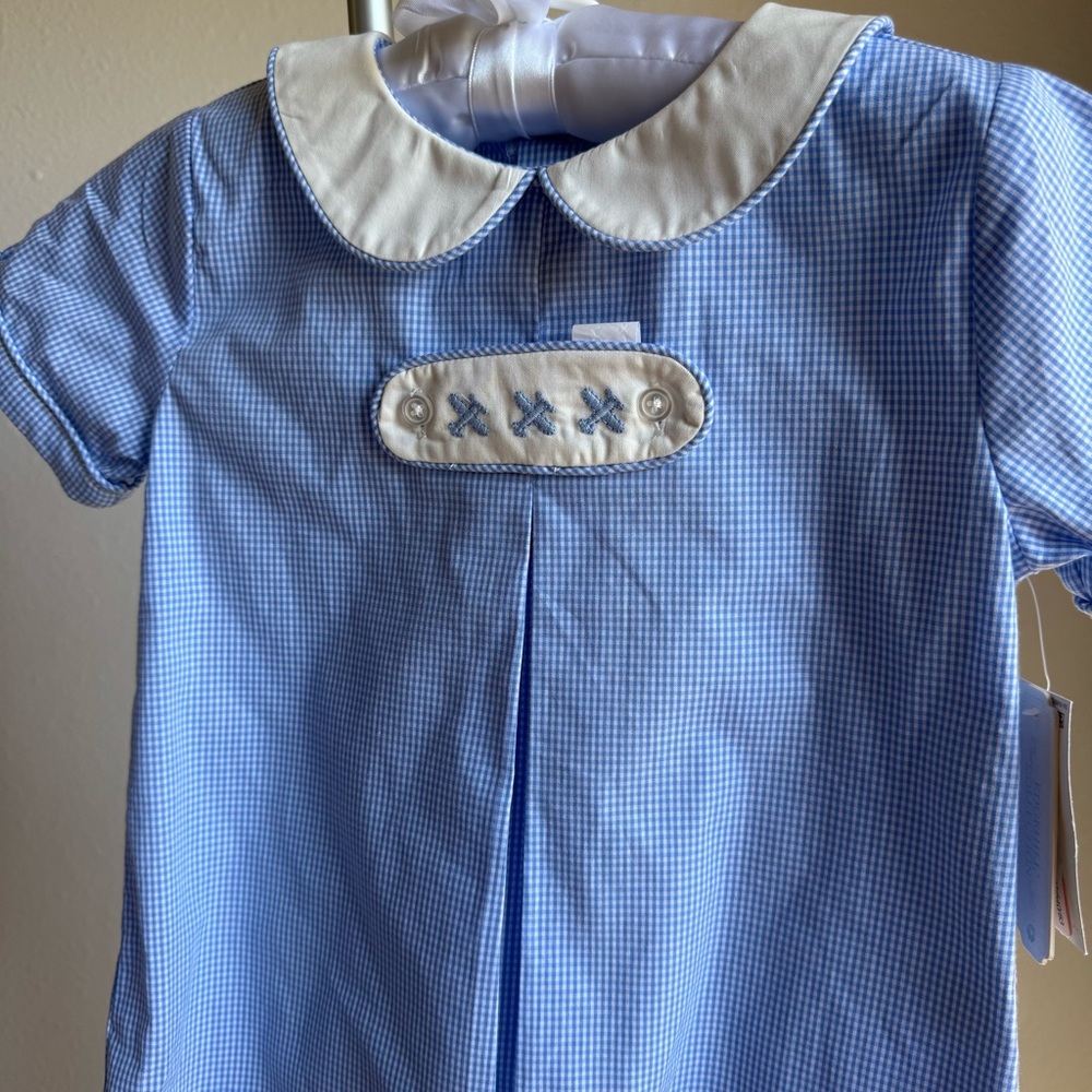 NWT Edgehill Collection Little Boys' Peter Pan Cap Sleeve Tab Pants Set Sz 4T - Picture 4 of 7